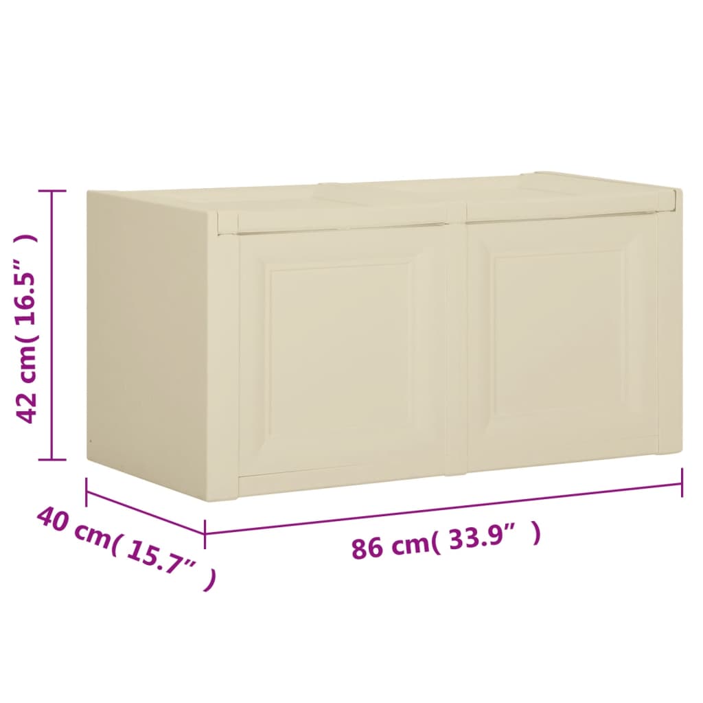 Baule per Cuscini Bianco 86x40x42 cm 85 L