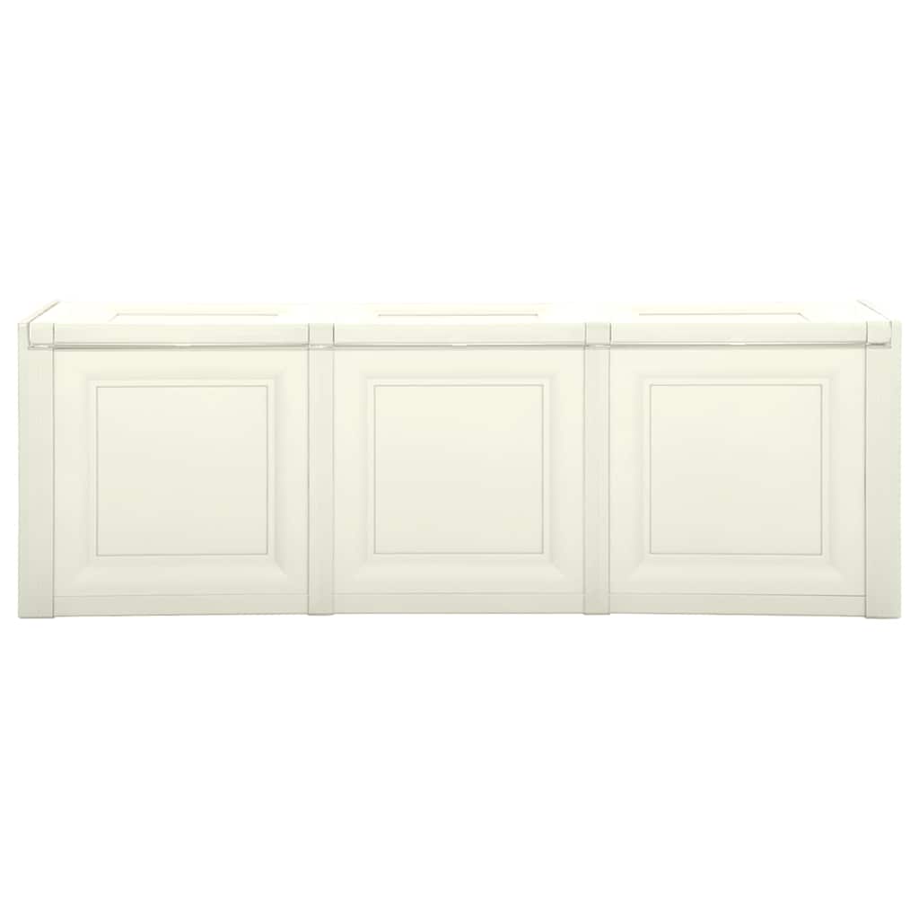 Baule per Cuscini Crema 125x40x42 cm 130 L