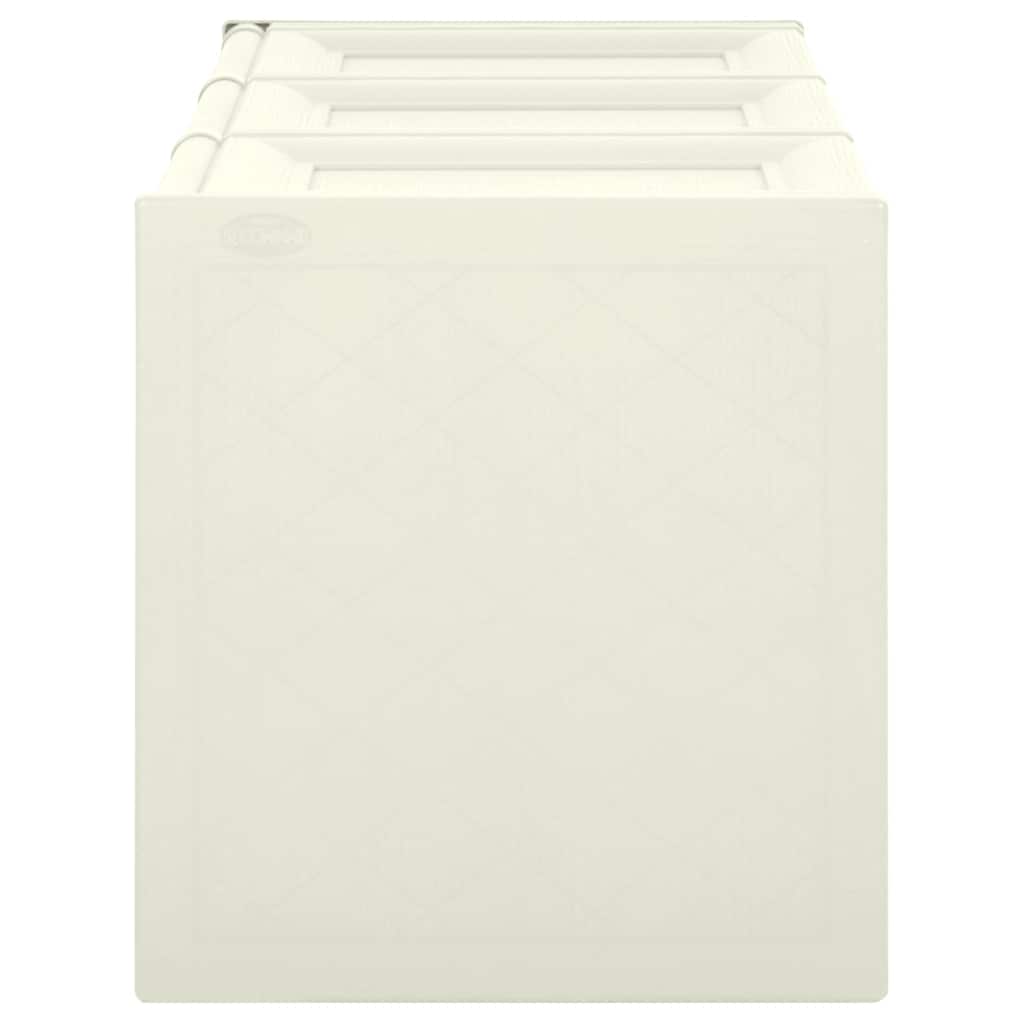 Baule per Cuscini Crema 125x40x42 cm 130 L