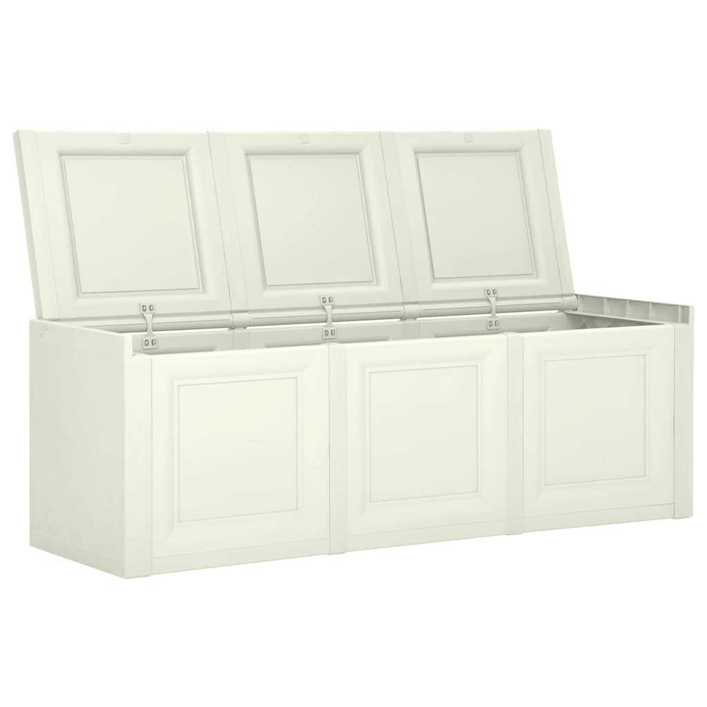 Baule per Cuscini Crema 125x40x42 cm 130 L