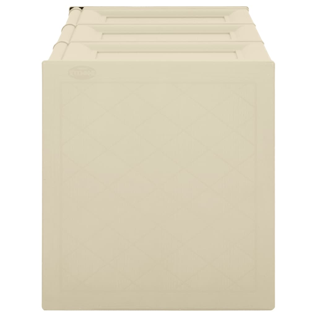 Baule per Cuscini Bianco Angora 125x40x42 cm 130 L