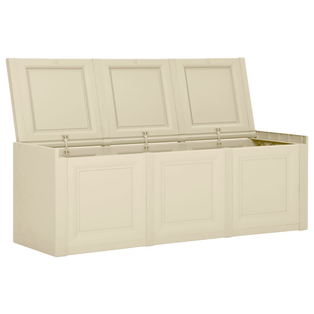 Baule per Cuscini Bianco Angora 125x40x42 cm 130 L