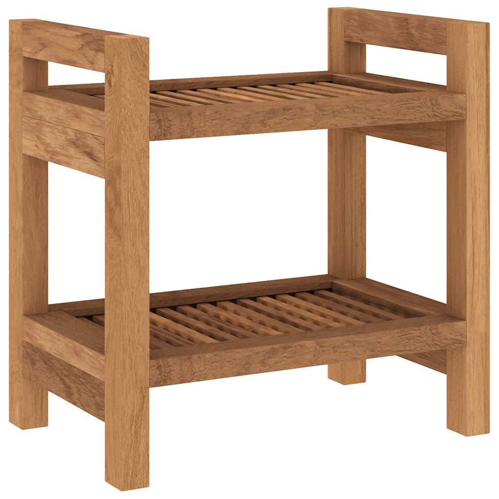 Tavolino da Bagno 45x30x45 cm in Legno Massello di Teak