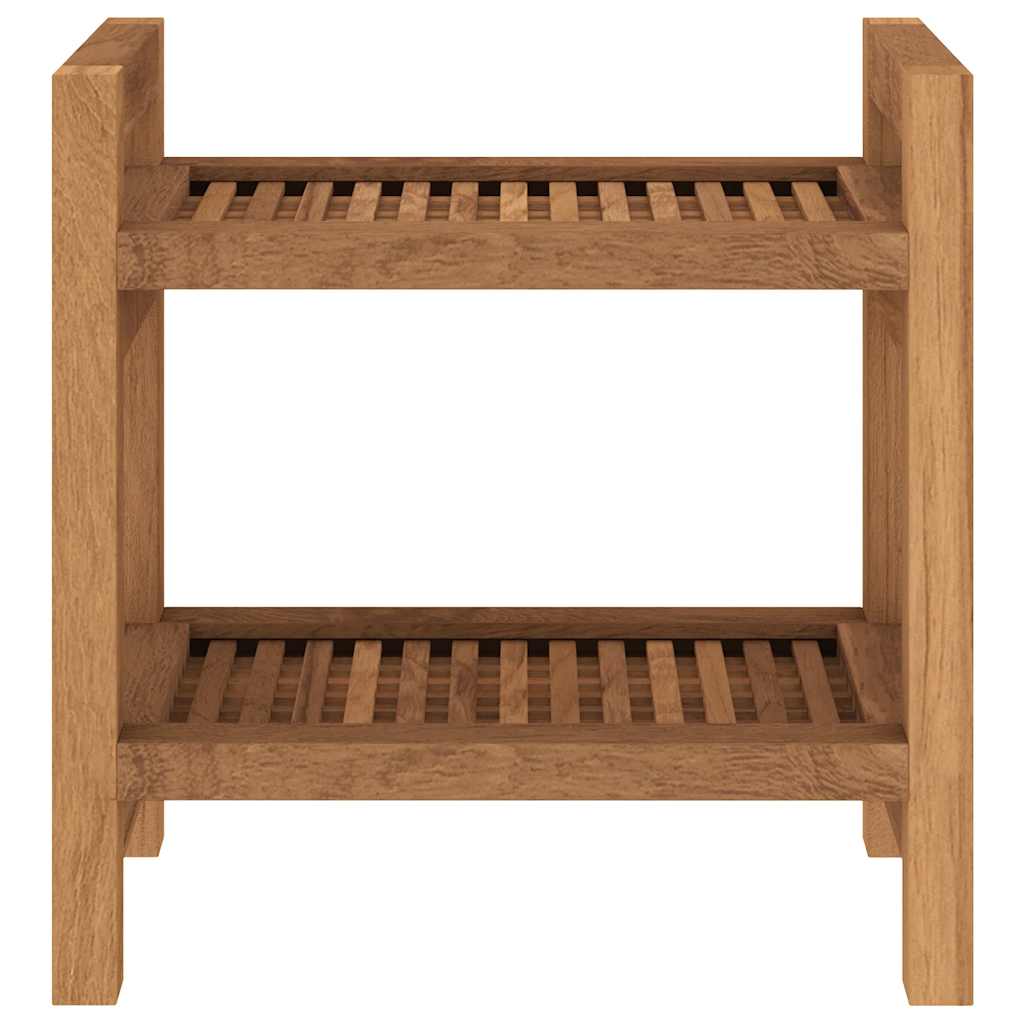 Tavolino da Bagno 45x30x45 cm in Legno Massello di Teak