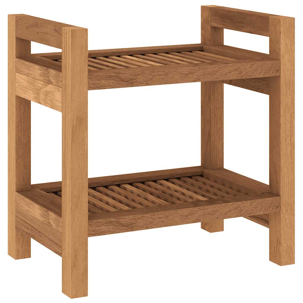 Tavolino da Bagno 45x30x45 cm in Legno Massello di Teak