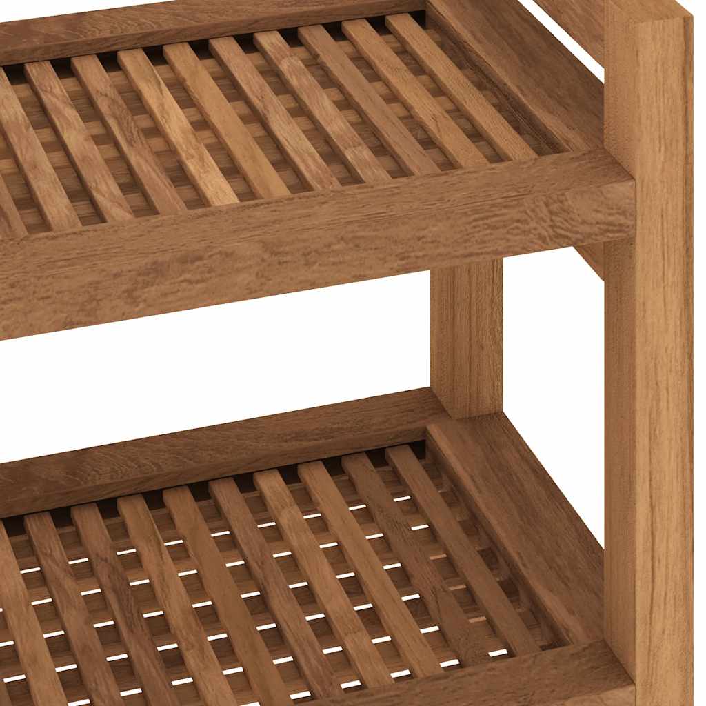 Tavolino da Bagno 45x30x45 cm in Legno Massello di Teak