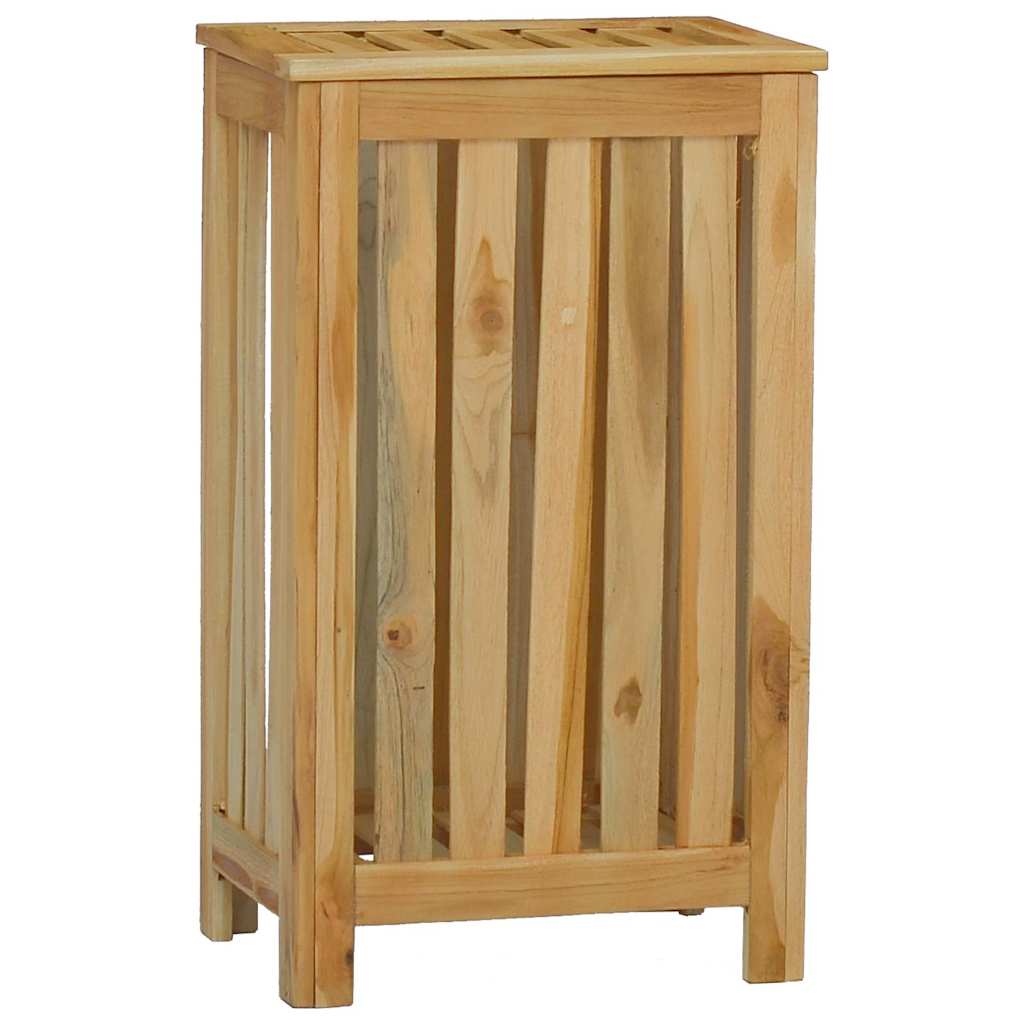 Cesto per Lavanderia Naturale Legno di teak solido