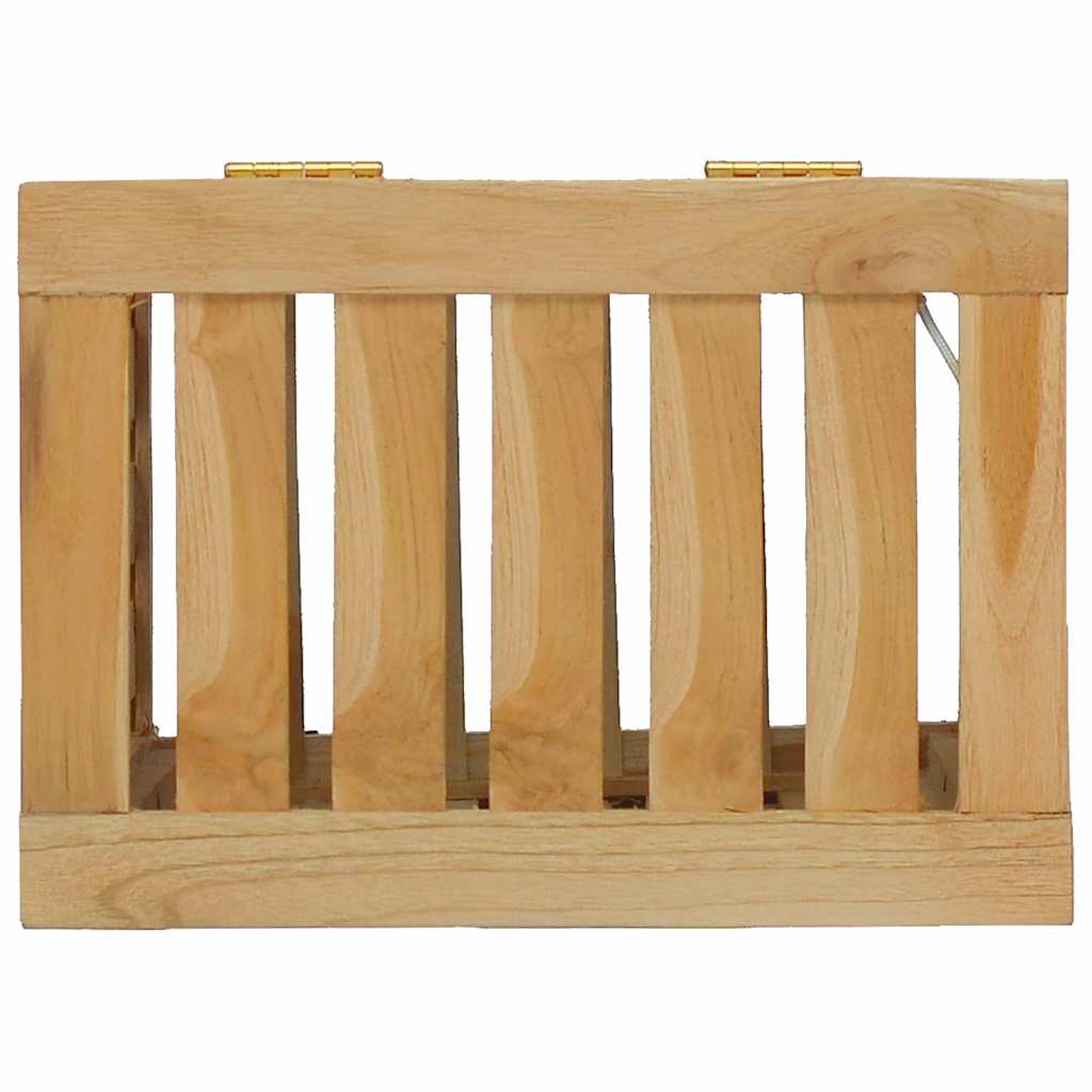 Cesto per Lavanderia Naturale Legno di teak solido