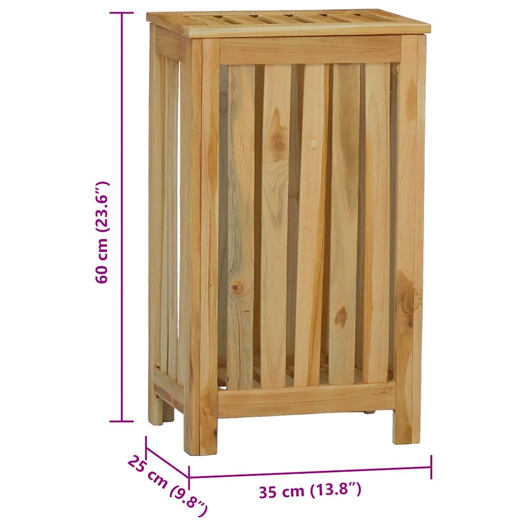 Cesto per Lavanderia Naturale Legno di teak solido