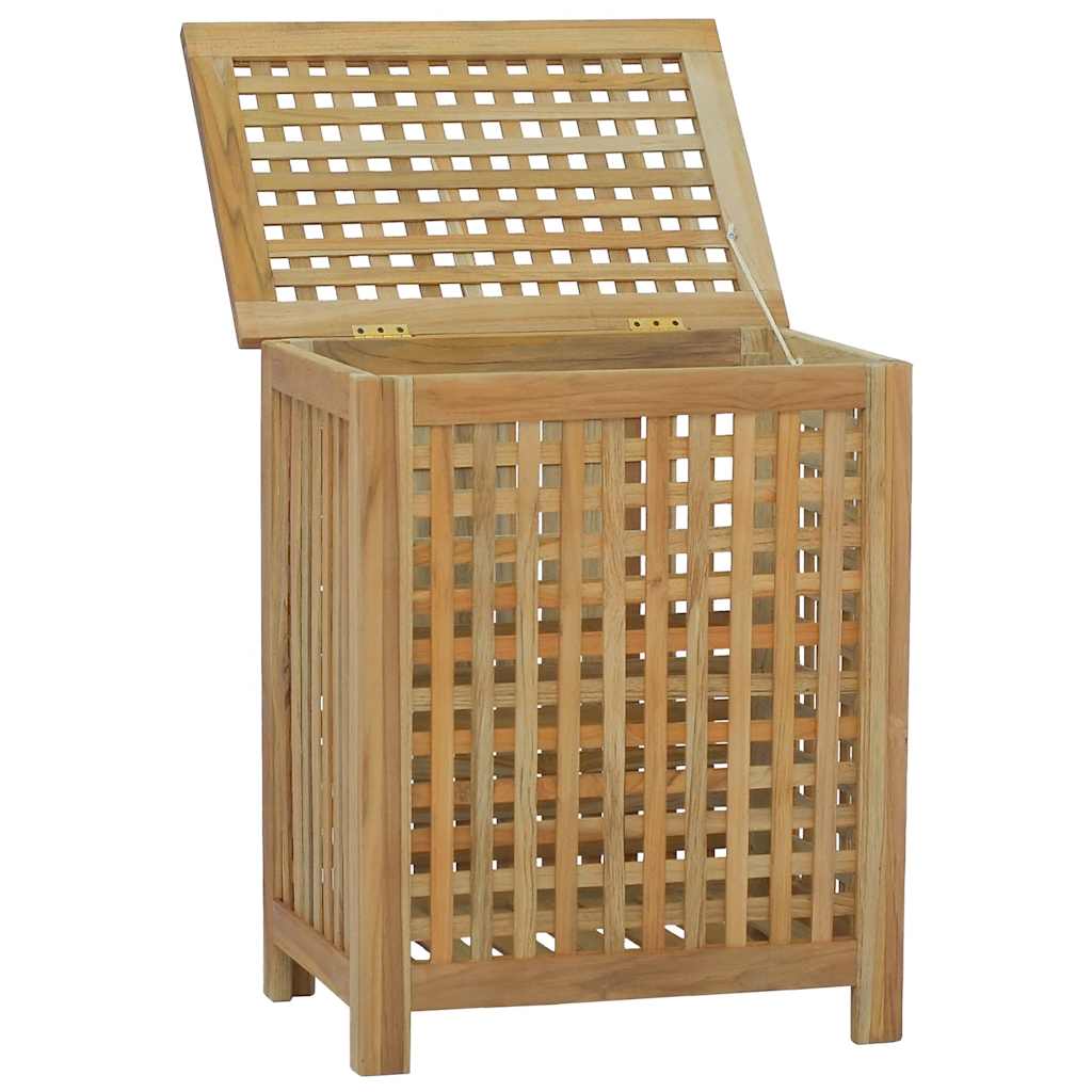 Cesto per Lavanderia Naturale Legno di teak solido