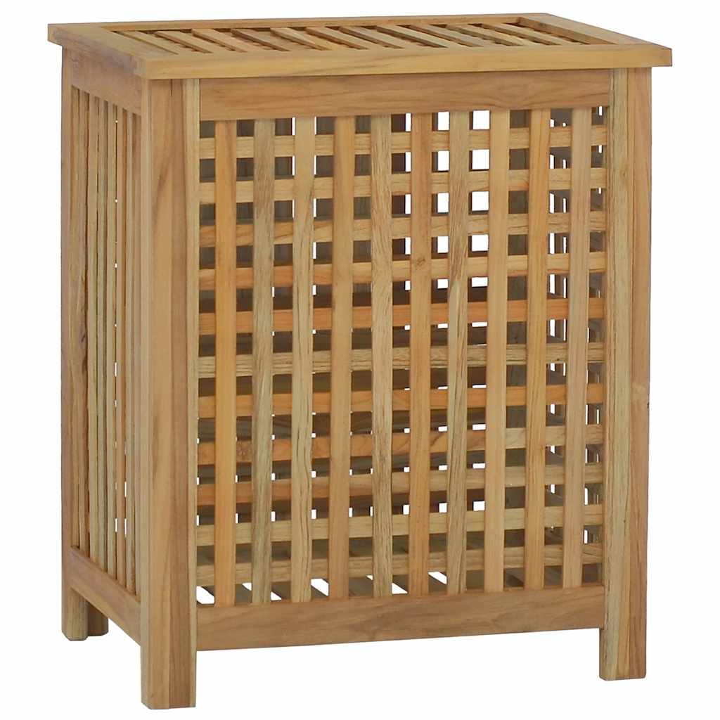 Cesto per Lavanderia Naturale Legno di teak solido
