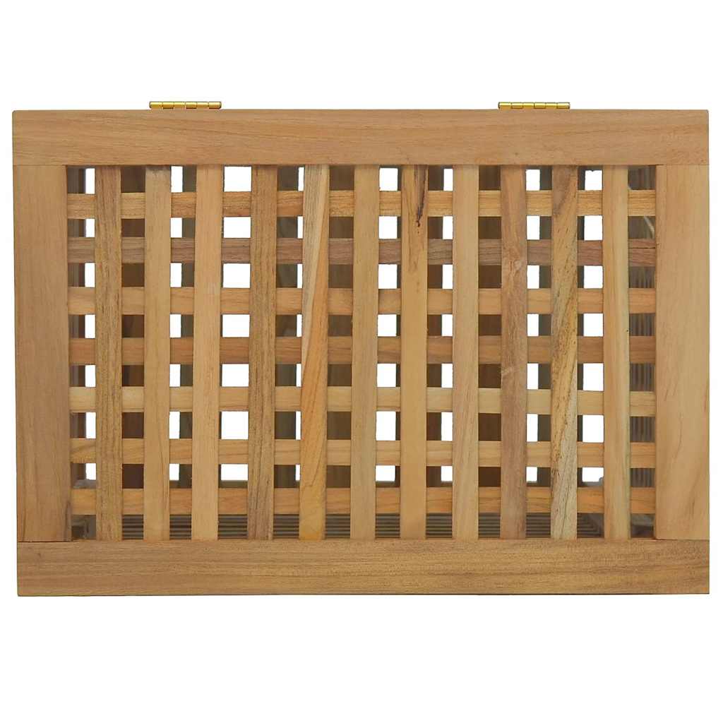Cesto per Lavanderia Naturale Legno di teak solido