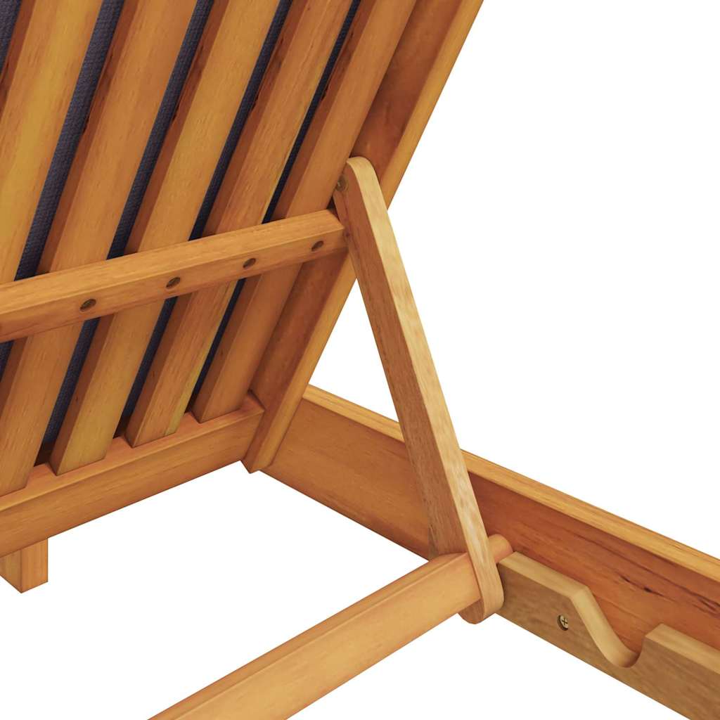 Lettino da sole Grigio scuro Legno di Acacia Massello