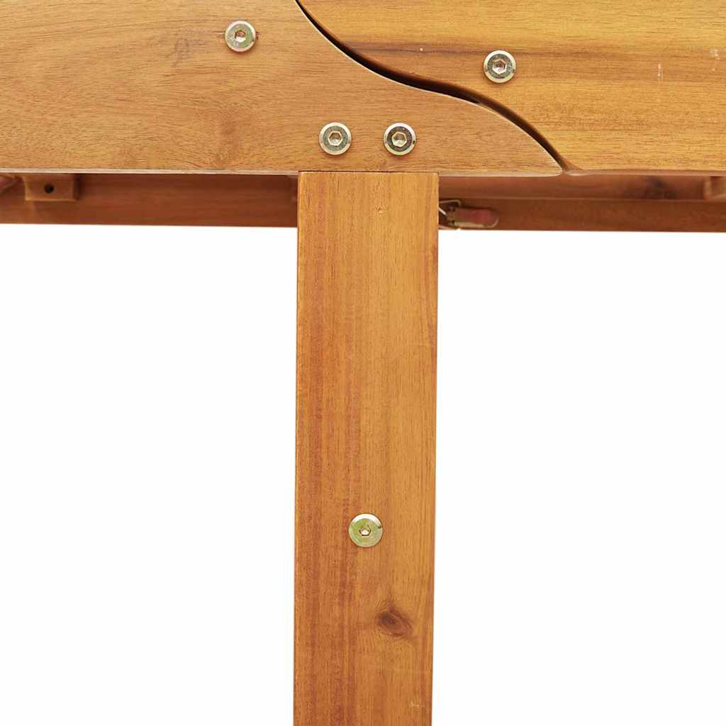 Lettino da sole Grigio scuro Legno di Acacia Massello