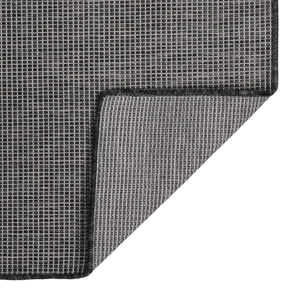 Tappeto da Esterni a Tessitura Piatta 80x150 cm Grigio