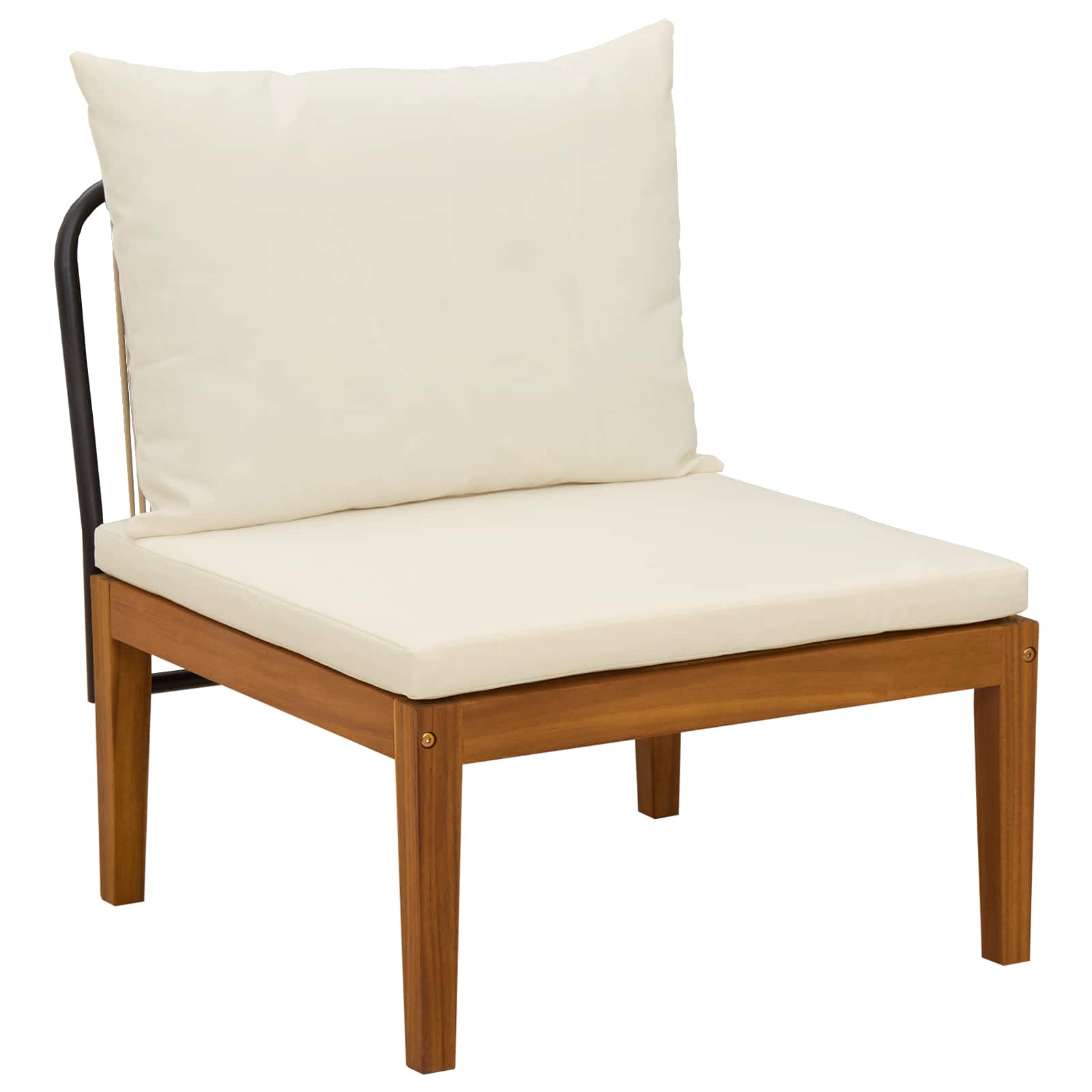 5 pz Legno massiccio di acacia e corda Naturale