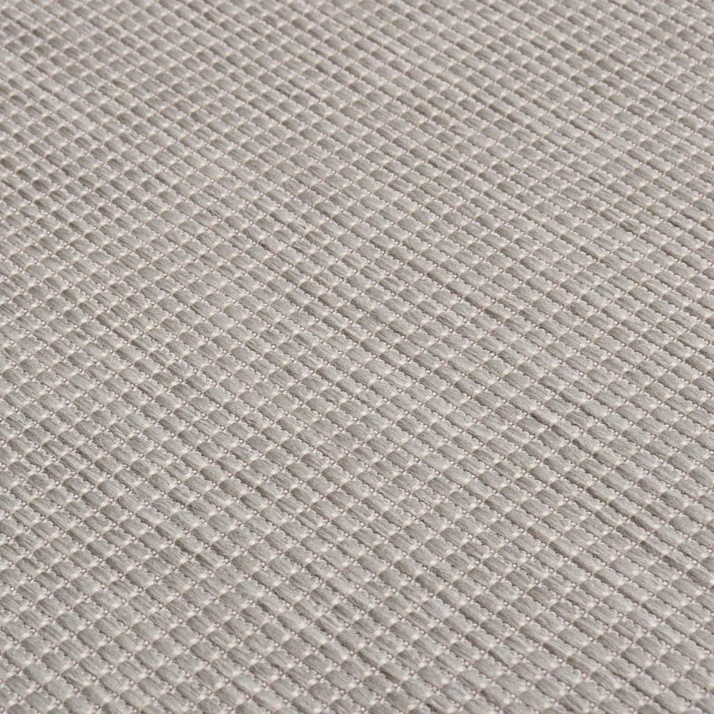 Tappeto da Esterni a Tessitura Piatta 100x200 cm Grigio Chiaro