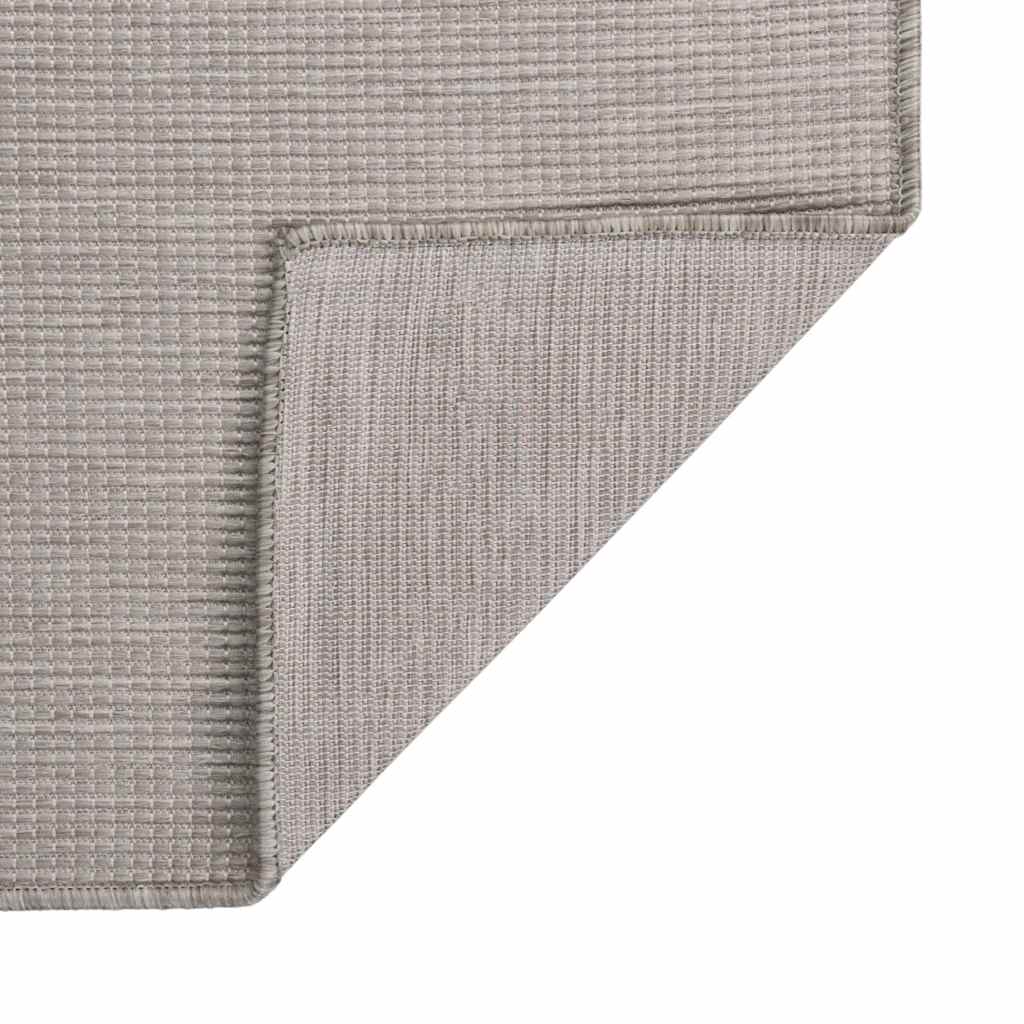 Tappeto da Esterni a Tessitura Piatta 120x170 cm Grigio Chiaro