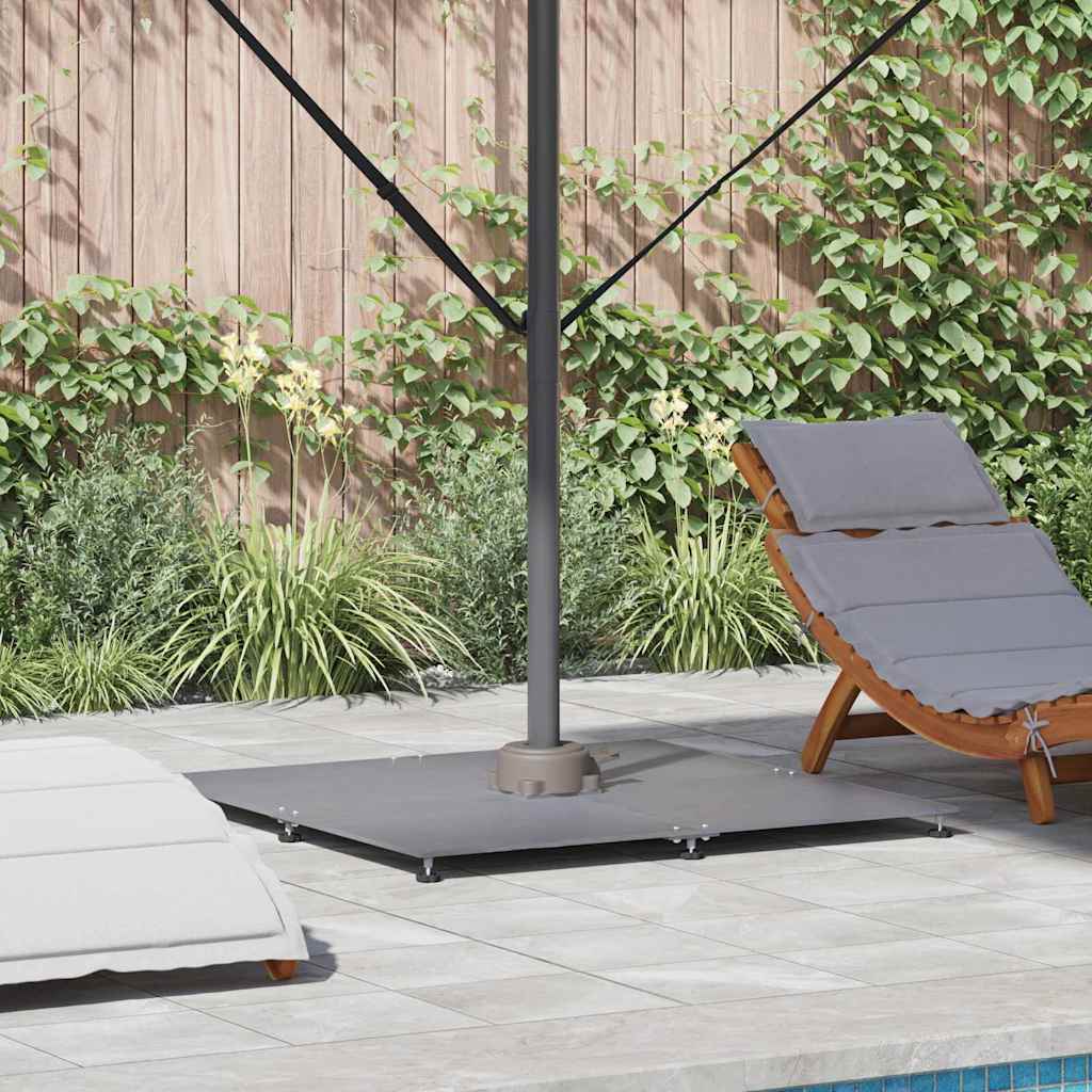 Base per ombrellone 52 kg Aspetto legno grigio scuro Acciaio