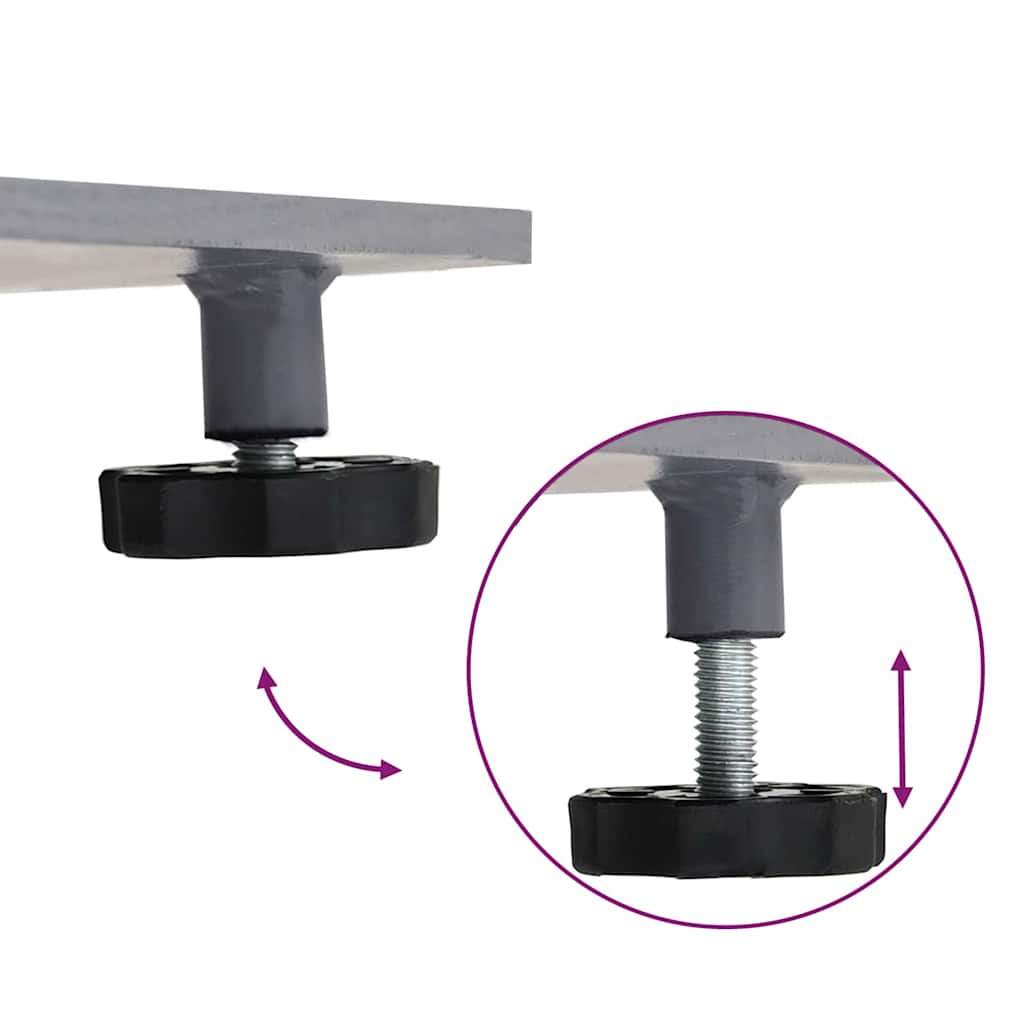 Base per ombrellone 52 kg Aspetto legno grigio scuro Acciaio