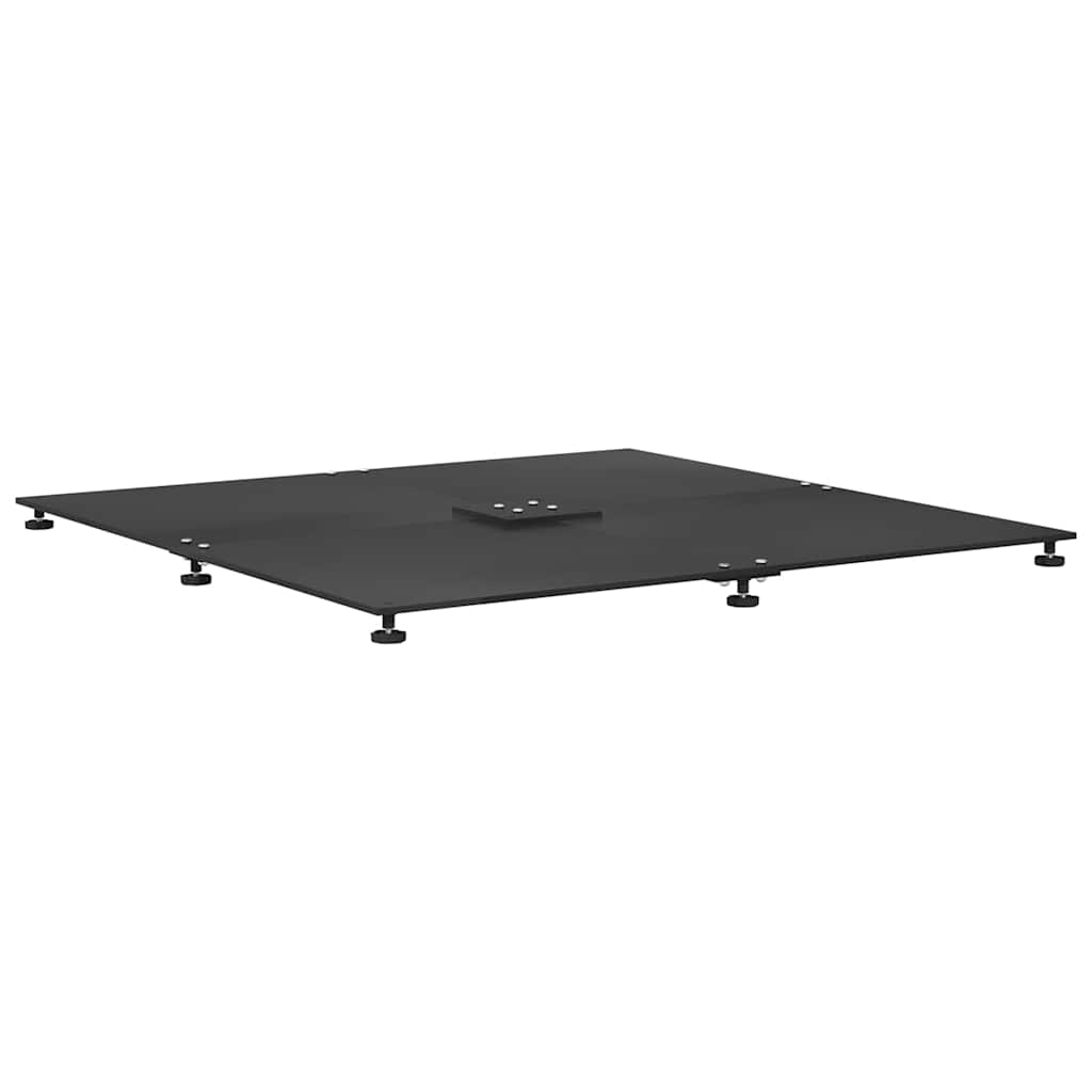 Base per ombrellone 52 kg Nero Acciaio Quadrato Regolabile