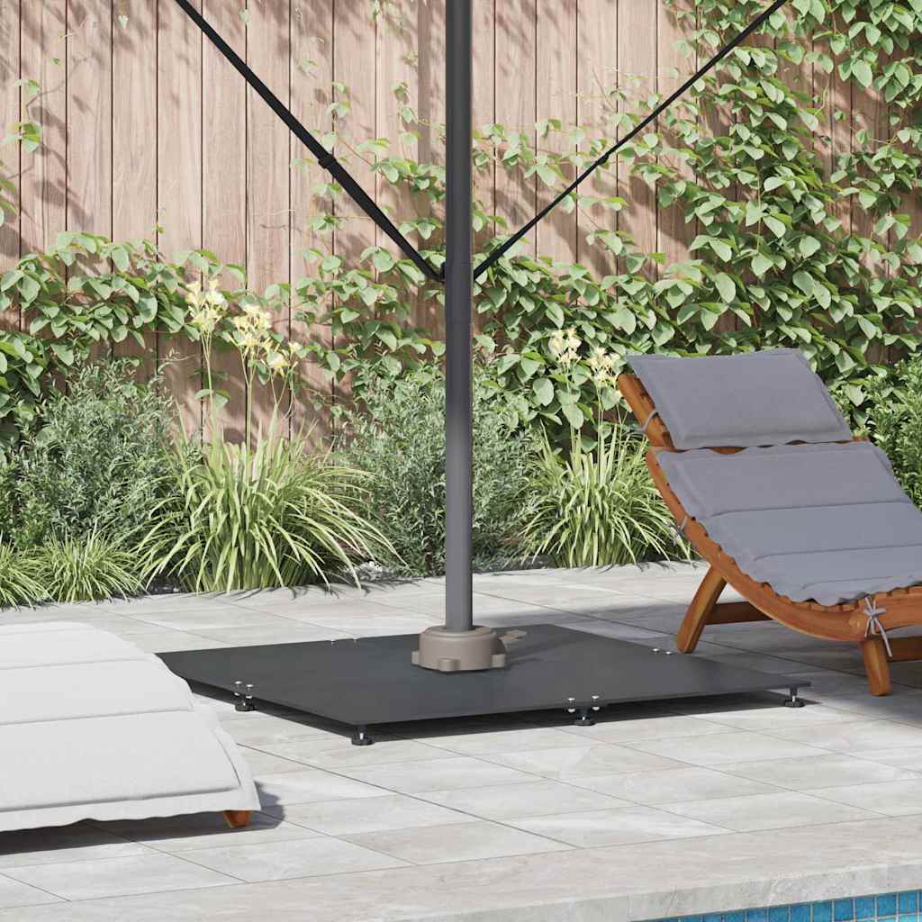Base per ombrellone 52 kg Grigio scuro Acciaio Quadrato