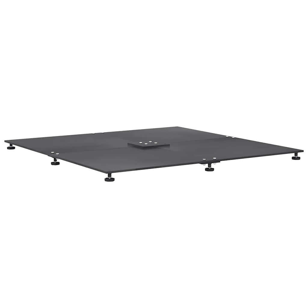 Base per ombrellone 52 kg Grigio scuro Acciaio Quadrato