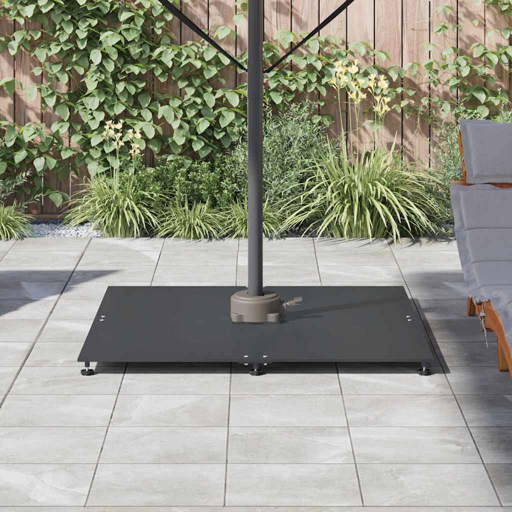 Base per ombrellone 52 kg Grigio scuro Acciaio Quadrato