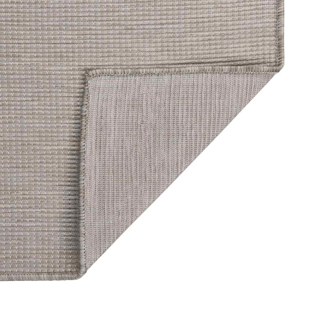 Tappeto da Esterni a Tessitura Piatta 160x230 cm Grigio Chiaro