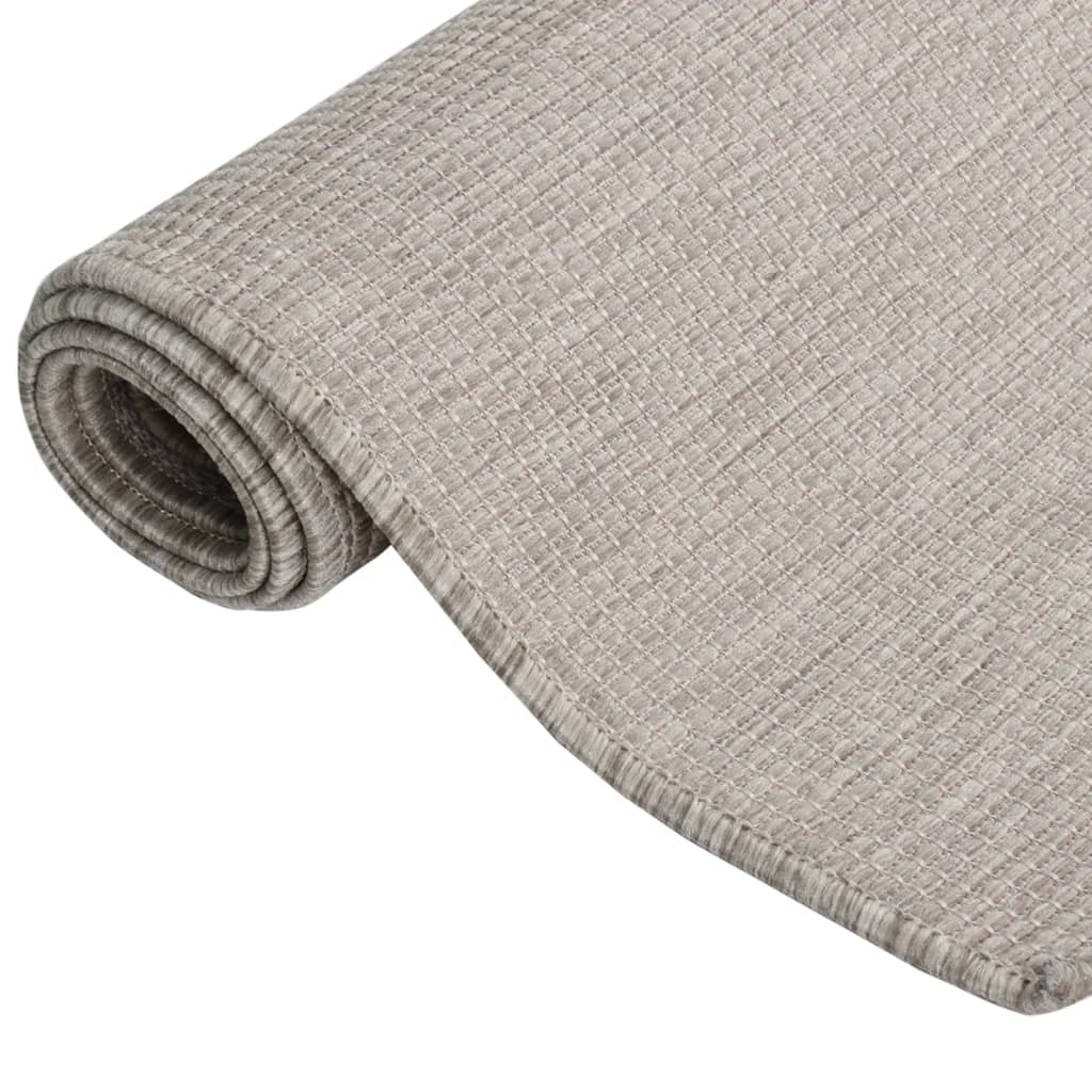Tappeto da Esterni a Tessitura Piatta 160x230 cm Grigio Chiaro