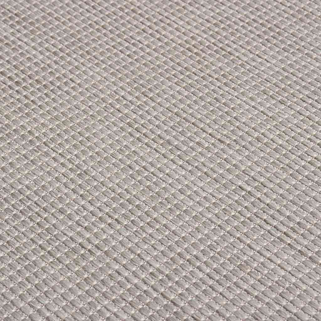 Tappeto da Esterni a Tessitura Piatta 160x230 cm Grigio Chiaro