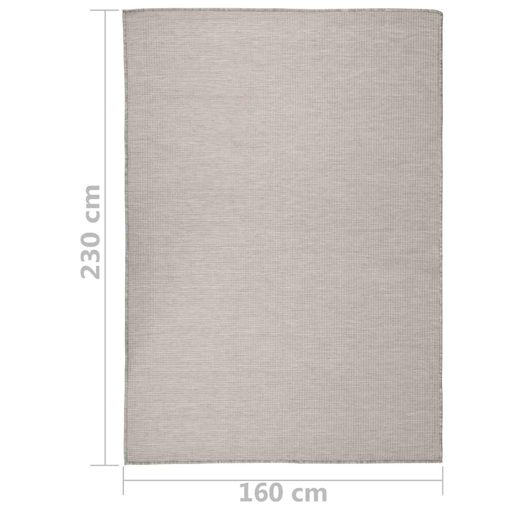 Tappeto da Esterni a Tessitura Piatta 160x230 cm Grigio Chiaro