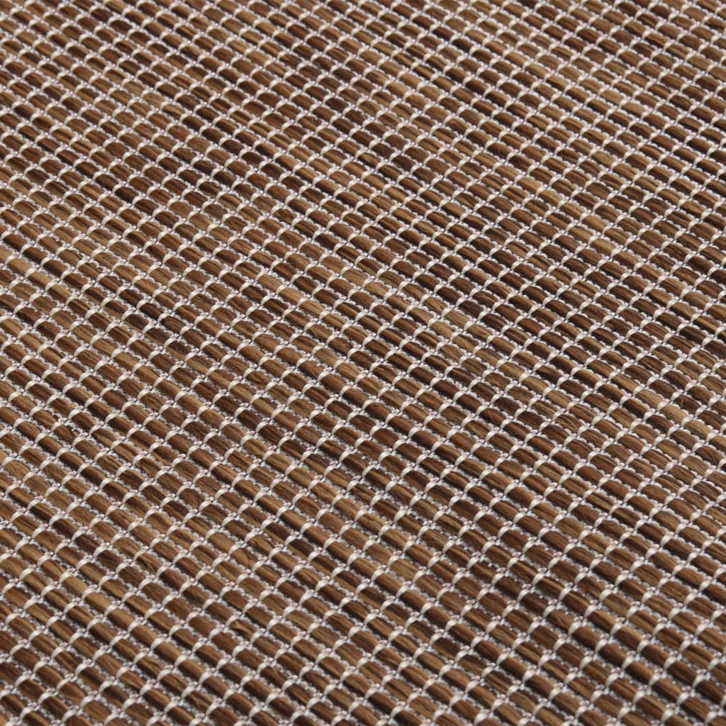 Tappeto da Esterni a Tessitura Piatta 120x170 cm Marrone