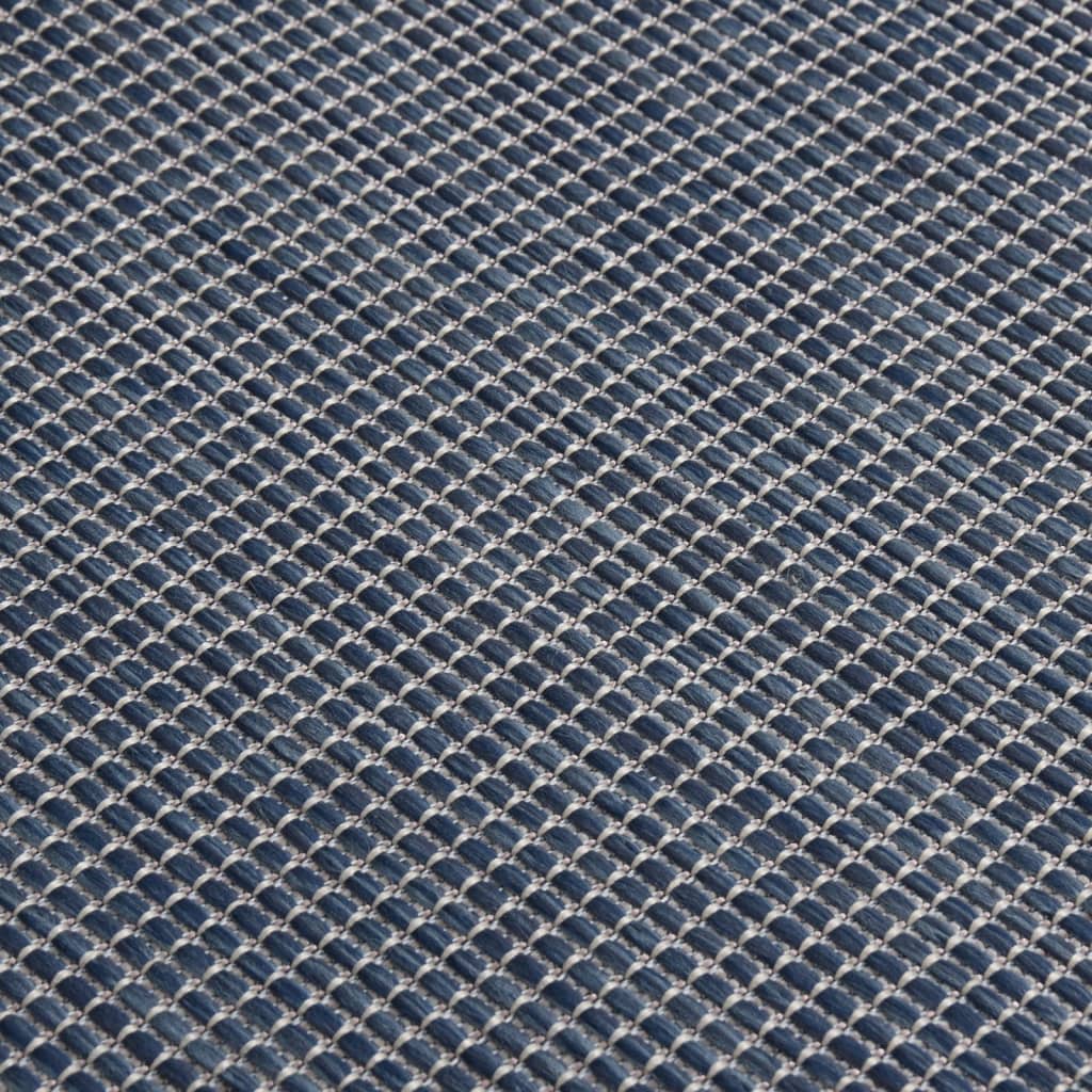 Tappeto da Esterni a Tessitura Piatta 120x170 cm Blu