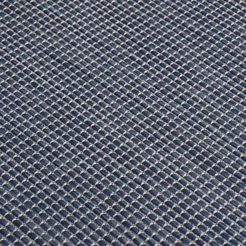 Tappeto da Esterni a Tessitura Piatta 160x230 cm Blu