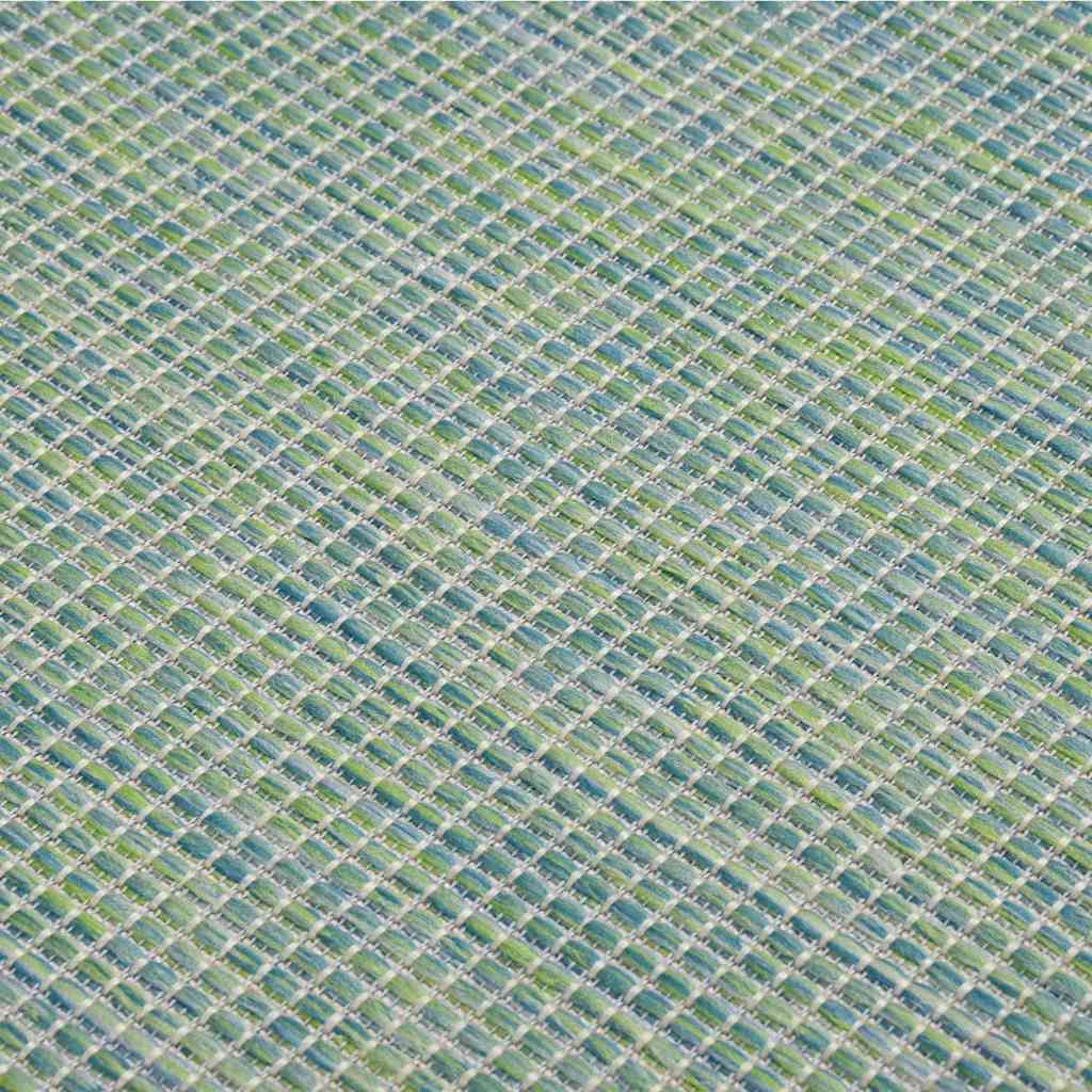 Tappeto da Esterni a Tessitura Piatta 120x170 cm Turchese