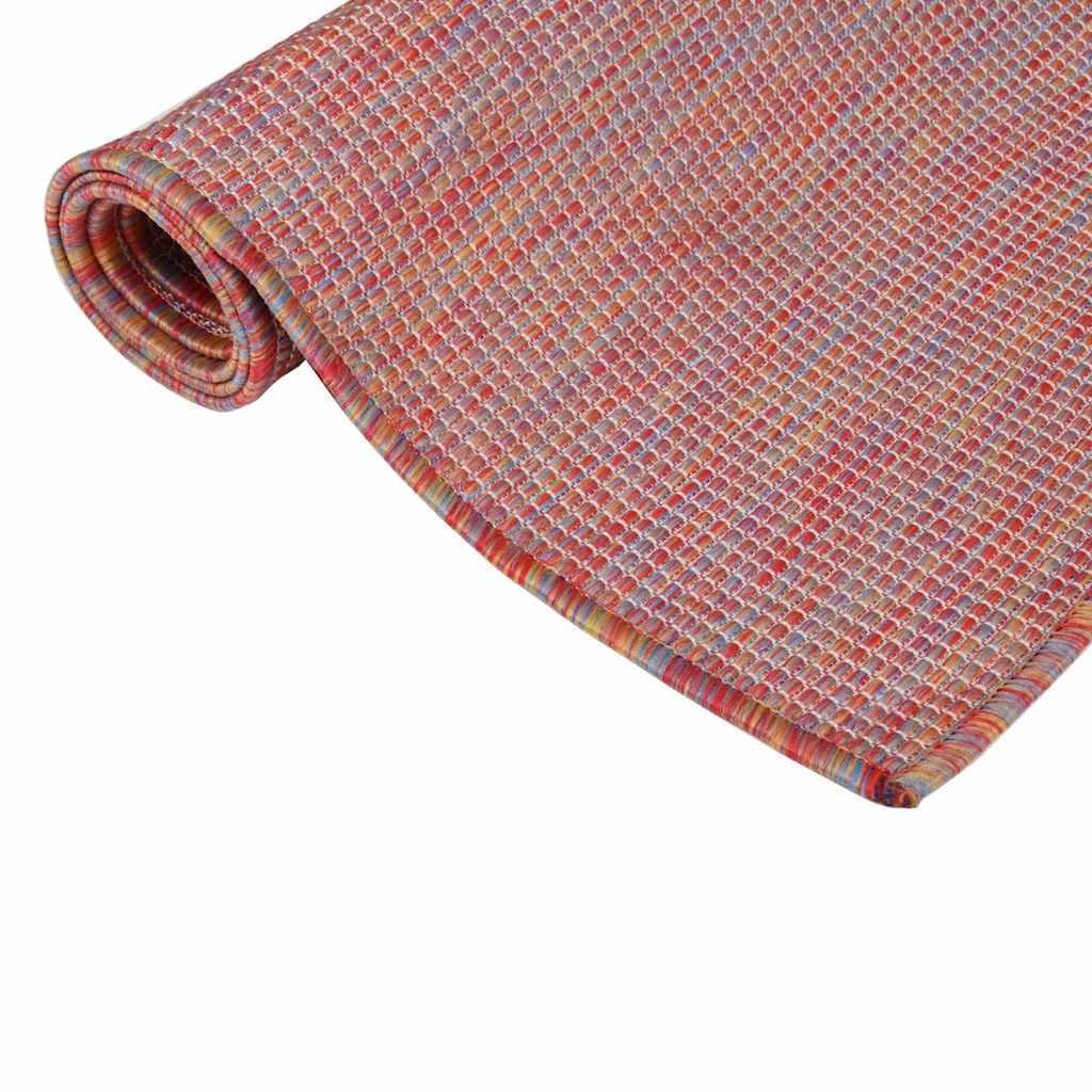 Tappeto da Esterni a Tessitura Piatta 200x280 cm Rosso