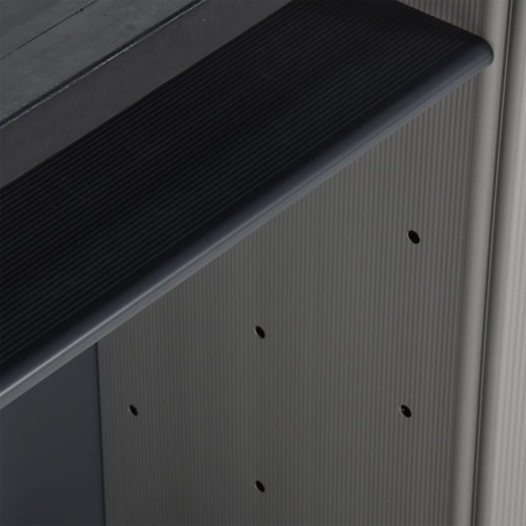 Armadio per Rifiuti da Giardino Grigio e Nero 68x40x85 cm in PP