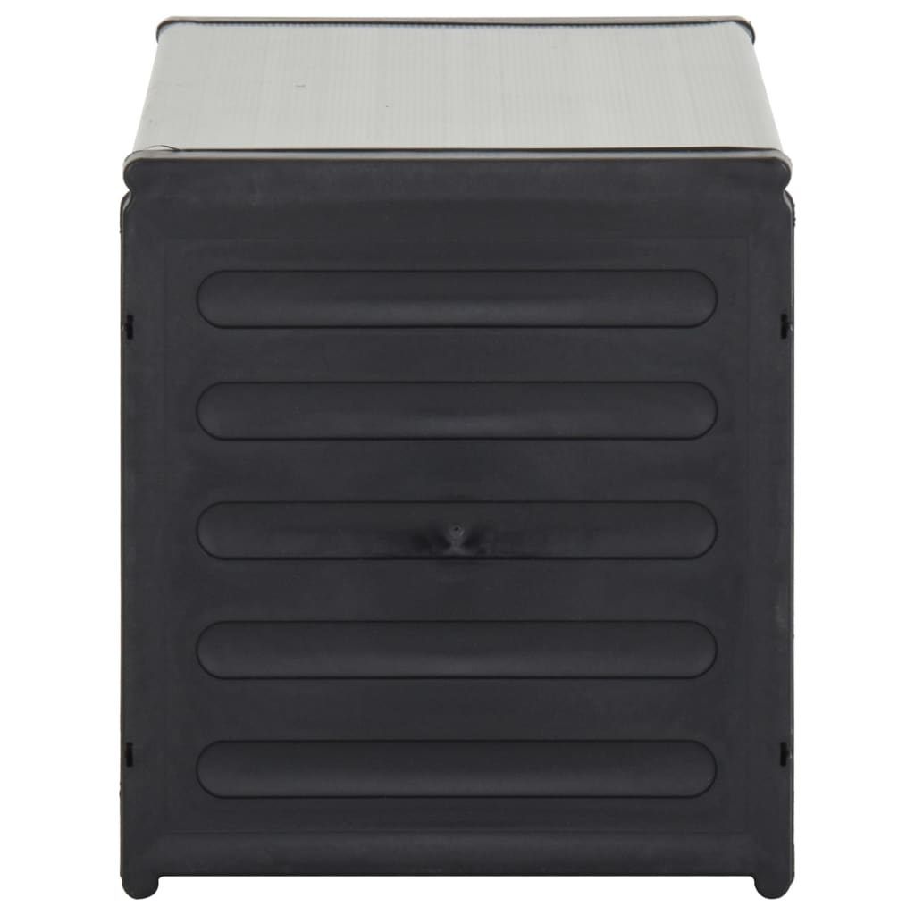 Contenitore per Rifiuti da Giardino Grigio 85x34x40 cm
