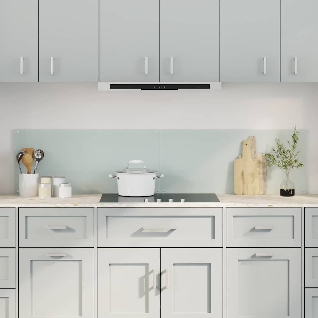 Schienale da cucina 2 pz Bianco 90 x 40 cm vetro temperato