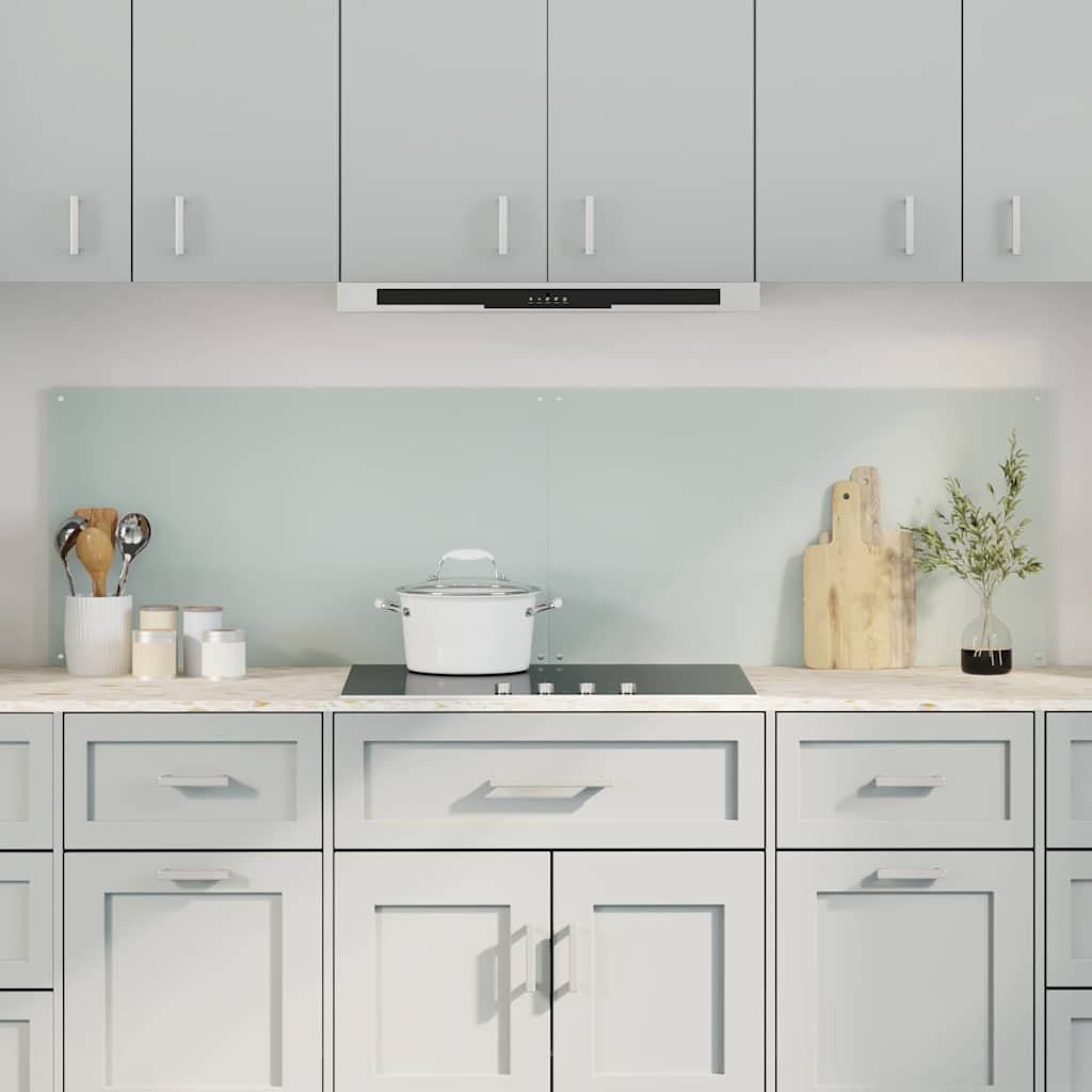 Schienale da cucina 2 pz Bianco 90 x 50 cm vetro temperato