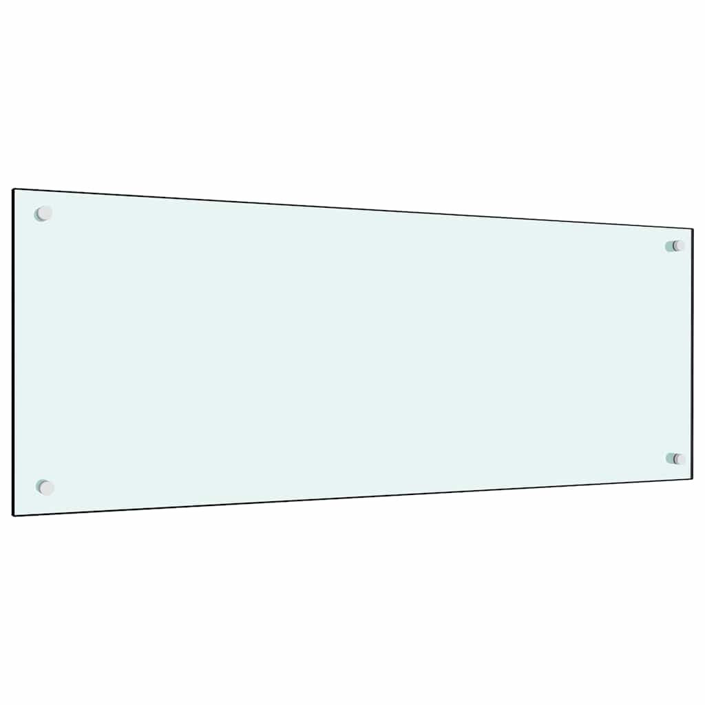 Schienale da cucina 2 pz Bianco 100 x 40 cm vetro temperato