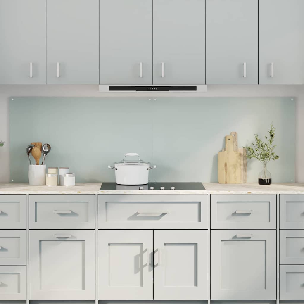 Schienale da cucina 2 pz Bianco 100 x 60 cm vetro temperato