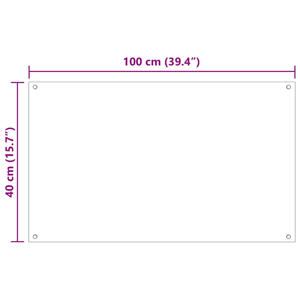 Schienale da cucina 2 pz Trasparente 100 x 40 cm