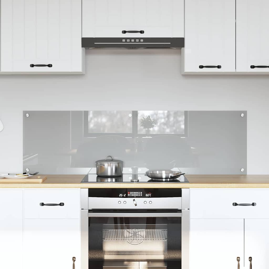 Schienale da cucina 2 pz Grigio chiaro 70 x 40 cm