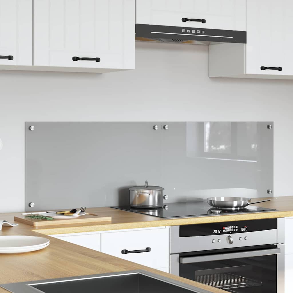 Schienale da cucina 2 pz Grigio chiaro 70 x 40 cm