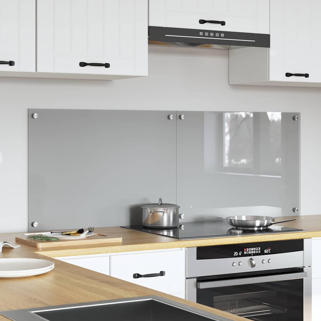 Schienale da cucina 2 pz Grigio chiaro 70 x 50 cm