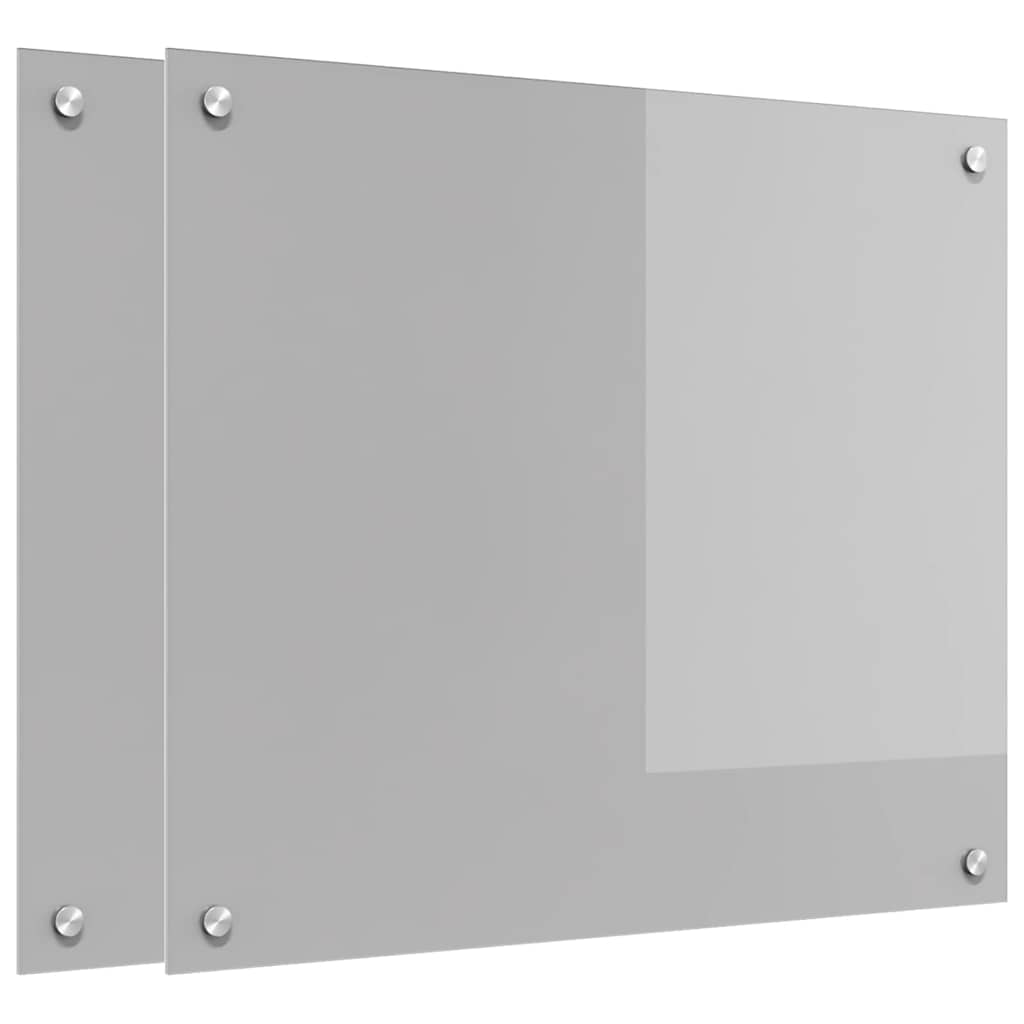 Schienale da cucina 2 pz Grigio chiaro 70 x 60 cm