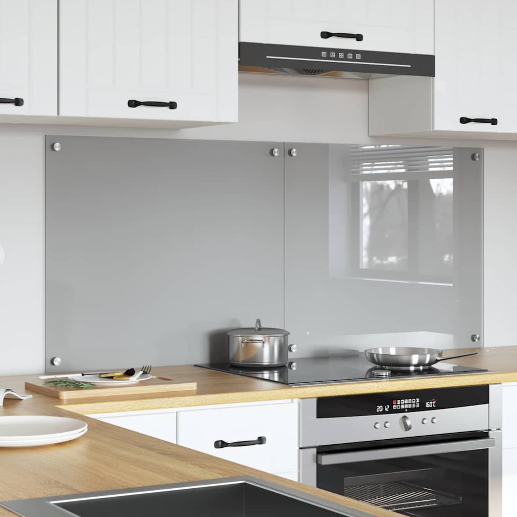 Schienale da cucina 2 pz Grigio chiaro 70 x 60 cm