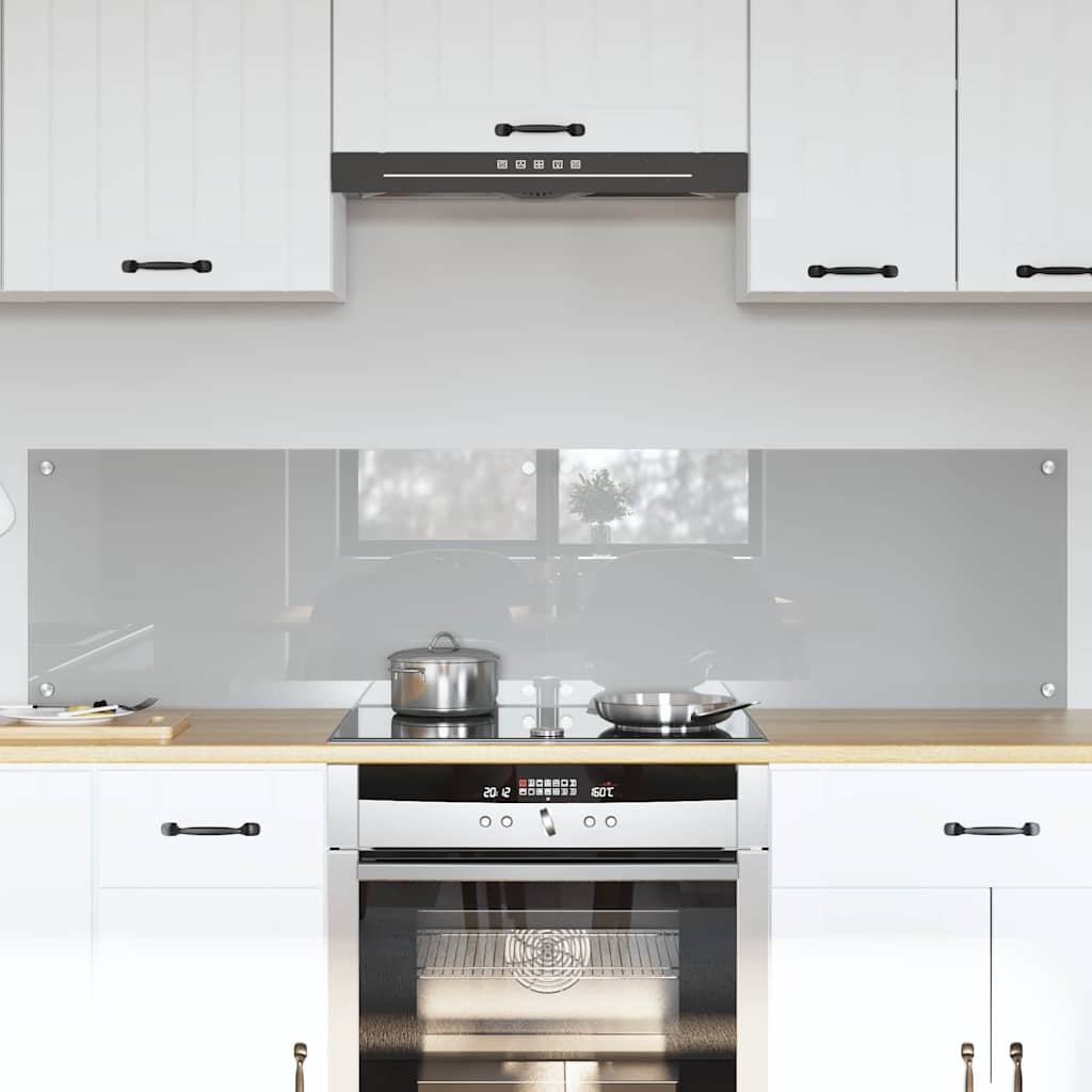 Schienale da cucina 2 pz Grigio chiaro 80 x 40 cm